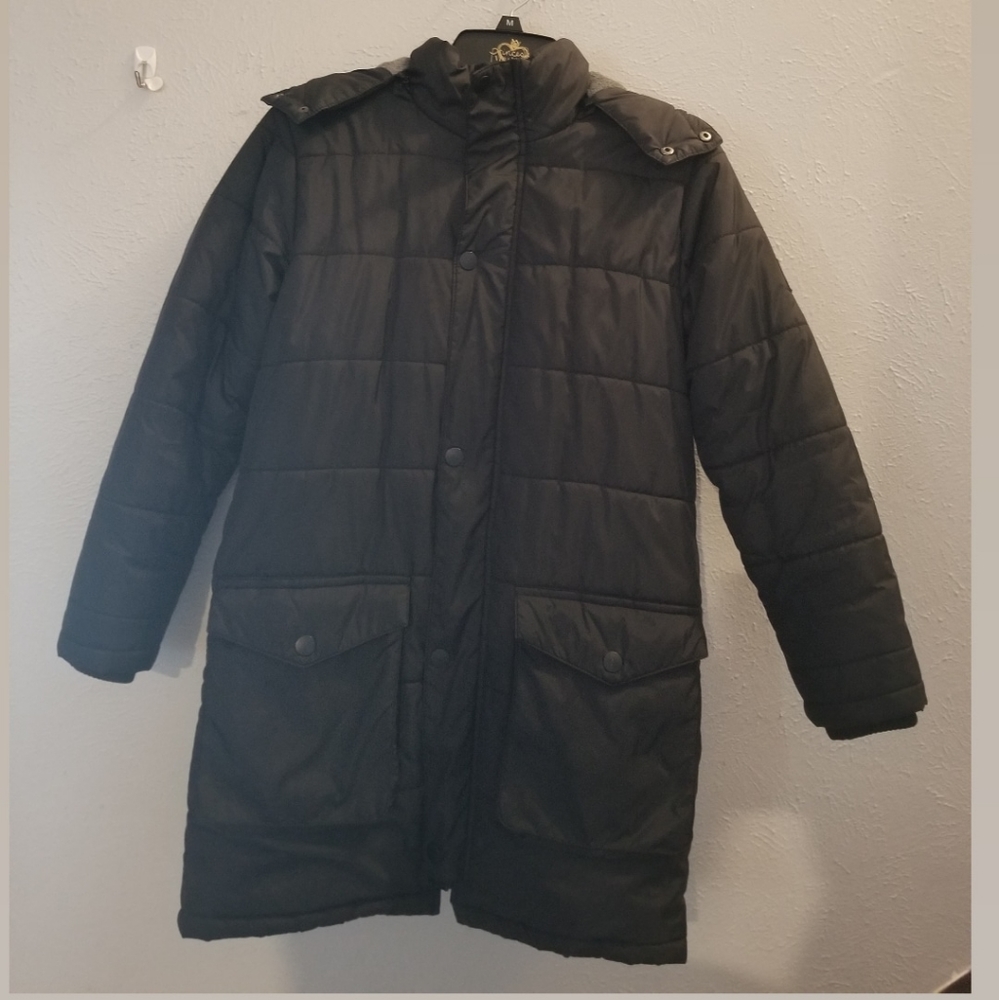 Ck Calvin Klein faux fur hooded winter jacket